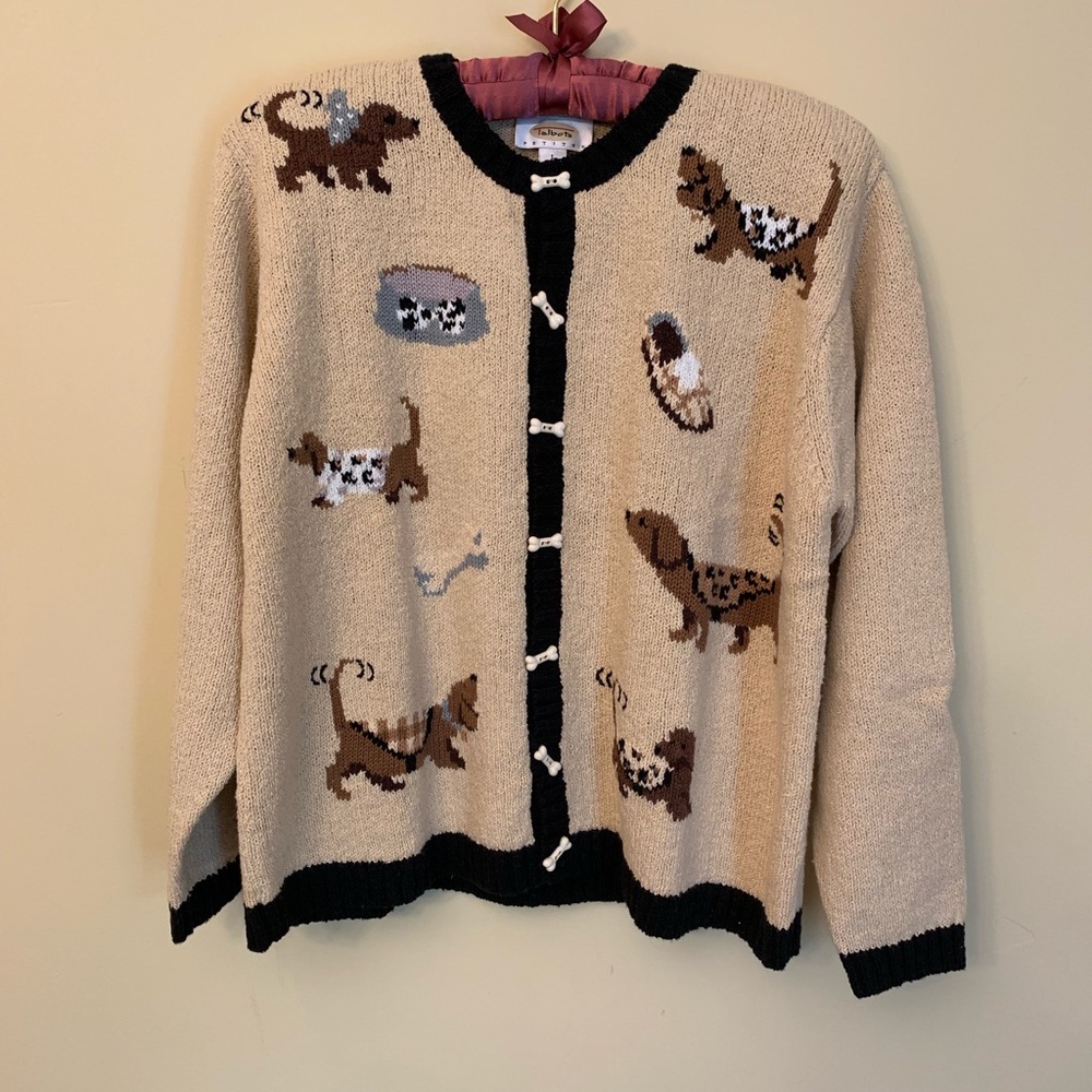 Talbots Dog Lovers Intarsia sweater